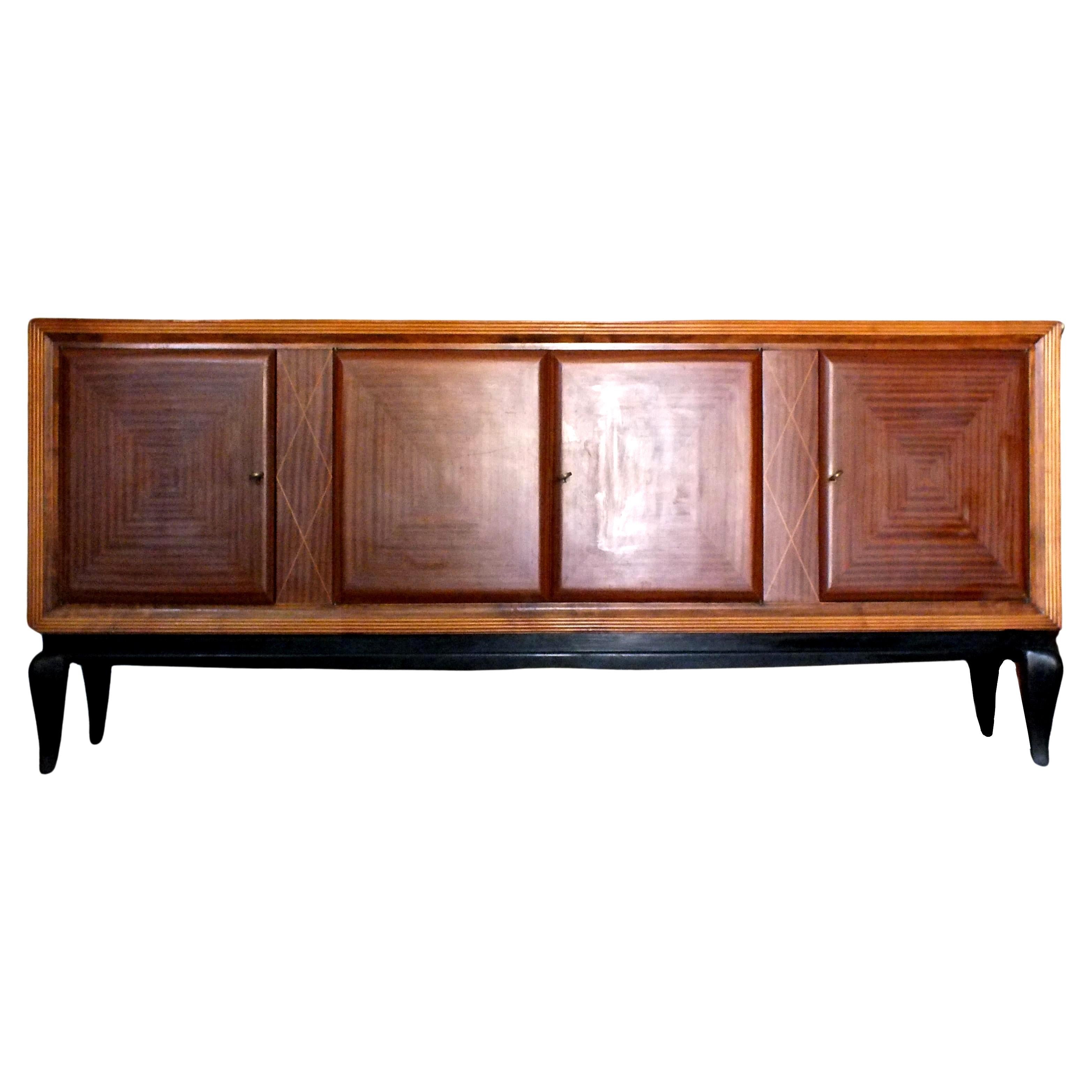 attribuita a Paolo Buffa design degli anni '30 di Galdino Maspero Italia credenza elegante
