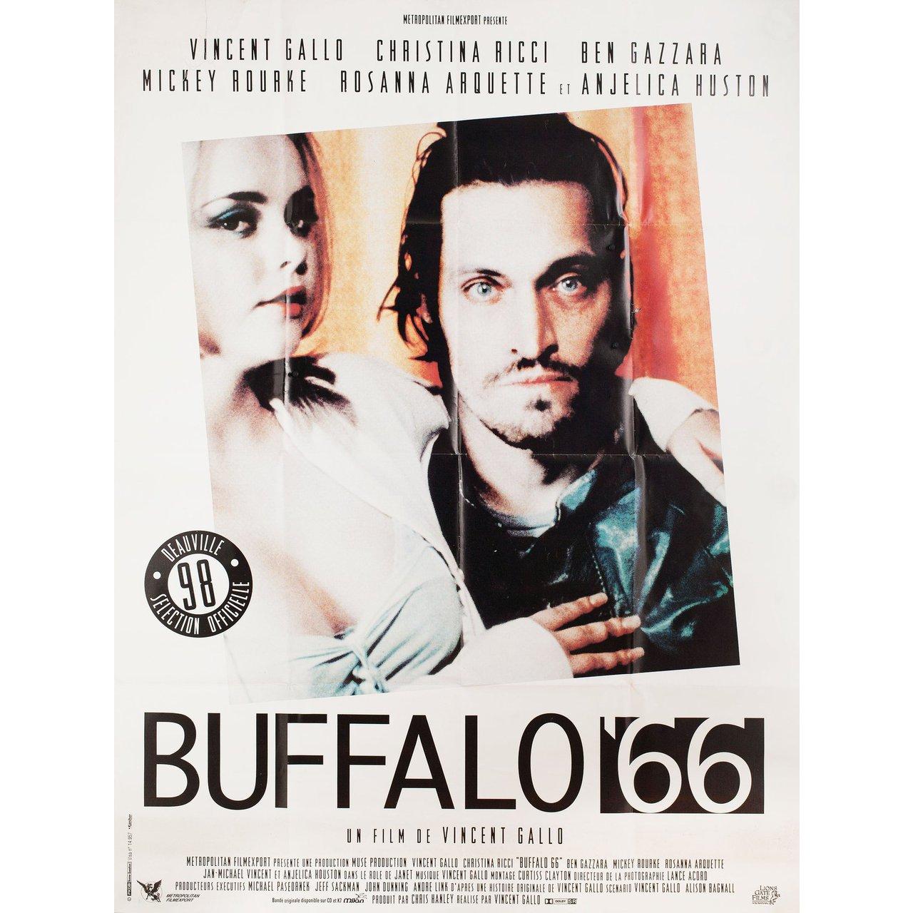 Original 1998 French grande poster for the film ‘Buffalo’ '66 directed by Vincent Gallo with Vincent Gallo / Christina Ricci / Ben Gazzara / Mickey Rourke. Very good-fine condition, folded. Many original posters were issued folded or were