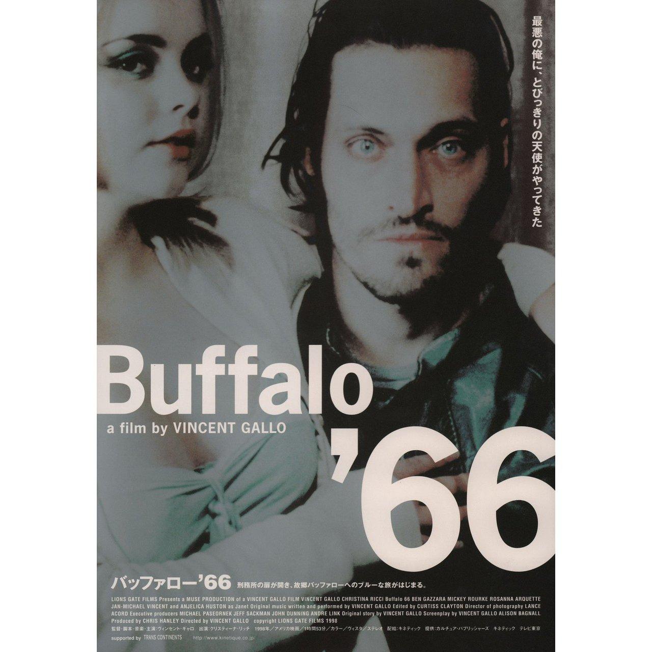 Original 1998 Japanese B2 poster for the film Buffalo '66 directed by Vincent Gallo with Vincent Gallo / Christina Ricci / Ben Gazzara / Mickey Rourke. Fine condition, rolled. Please note: the size is stated in inches and the actual size can vary by