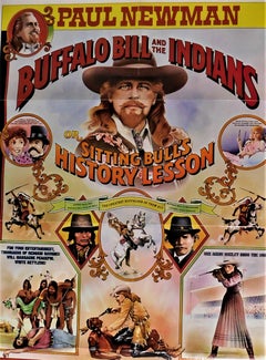 "Buffalo Bill and the Indians" 1976 Theatrical Movie Poster Paul Newman