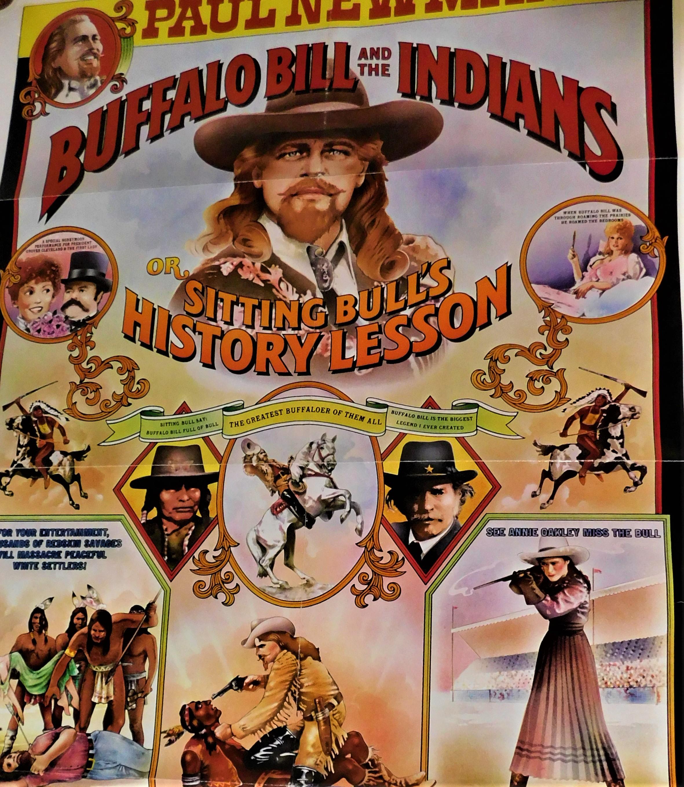Fin du 20e siècle Affiche théâtrale du film « Buffalo Bill and the Indians » (Les Indiens de Buffalo), Paul Newman, 1976 en vente