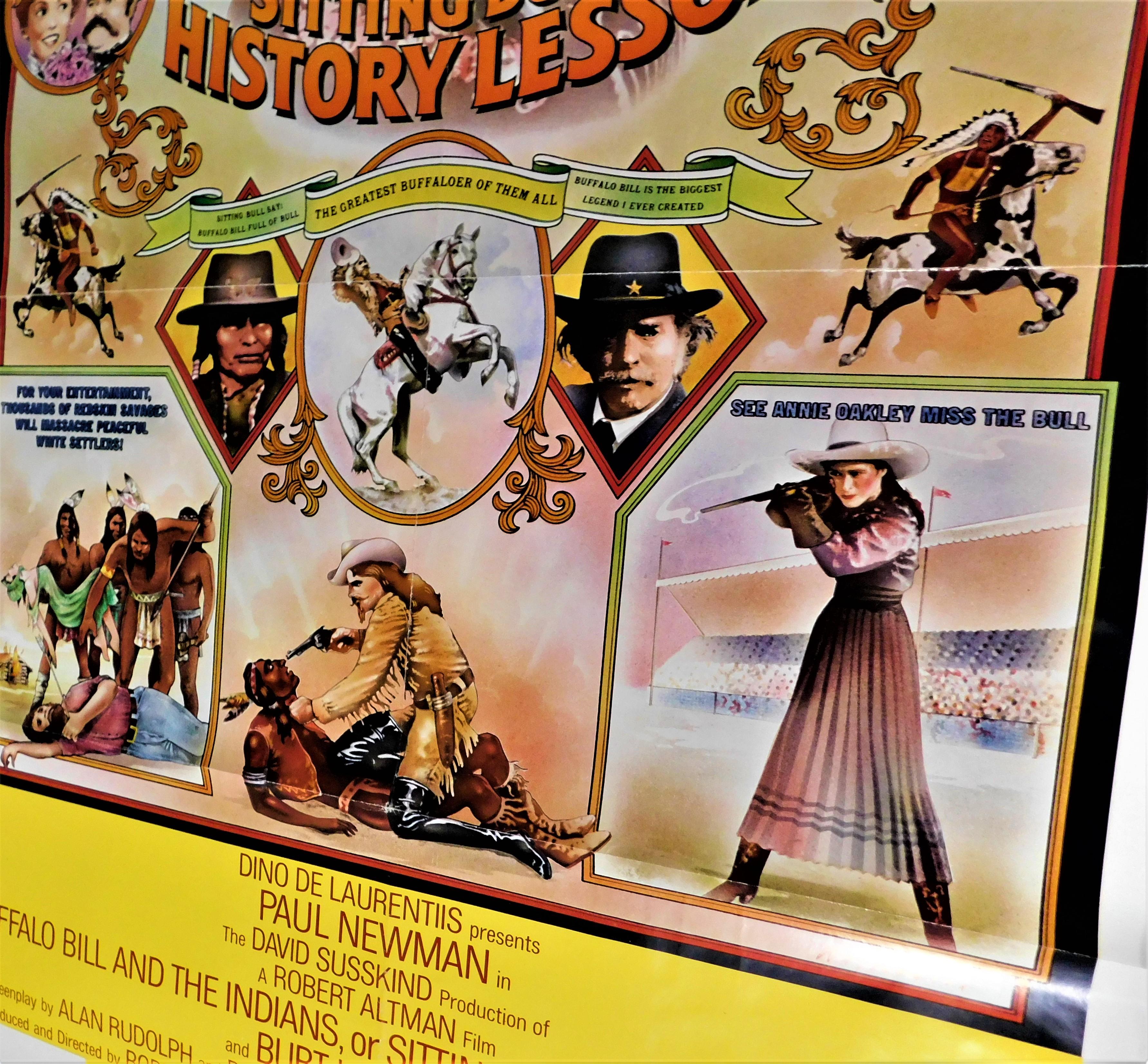 Affiche théâtrale du film « Buffalo Bill and the Indians » (Les Indiens de Buffalo), Paul Newman, 1976 en vente 1