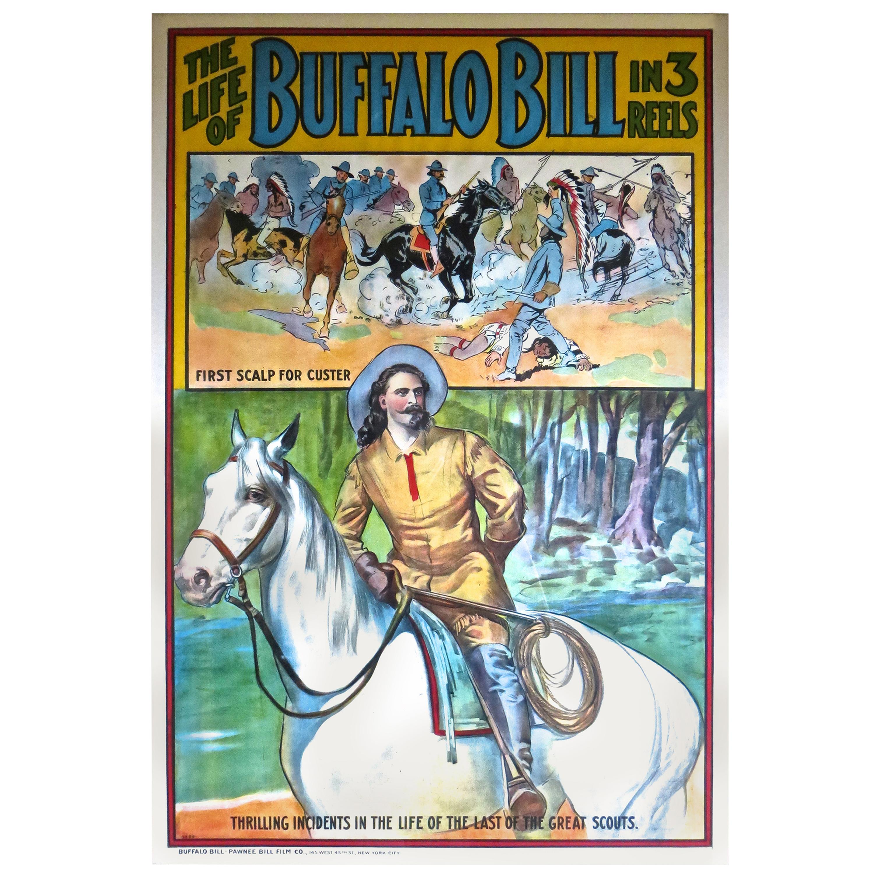 Buffalo Bill Movie Poster American, circa 1912