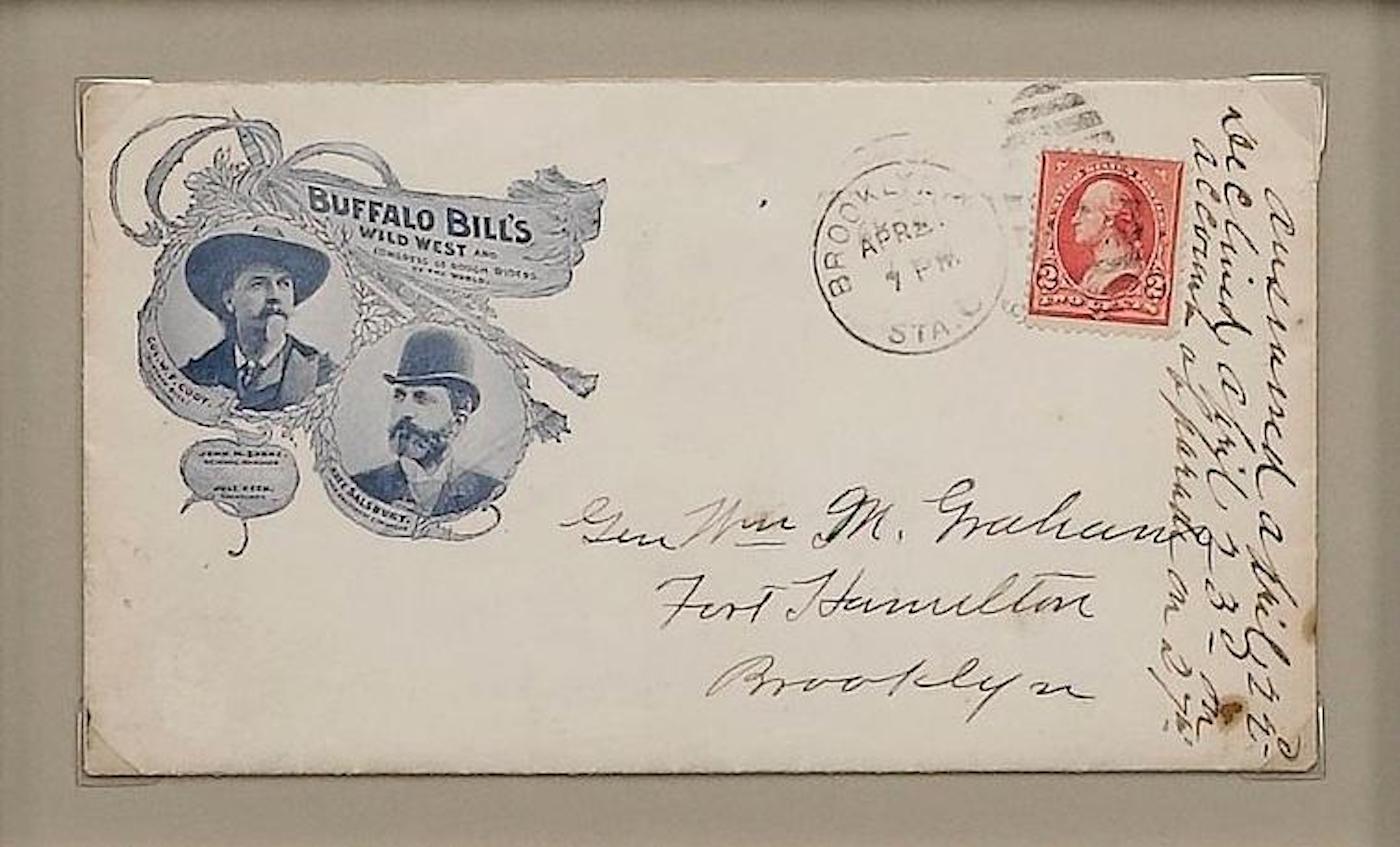 Buffalo Bill Signed Letter Collage In Good Condition In Colorado Springs, CO