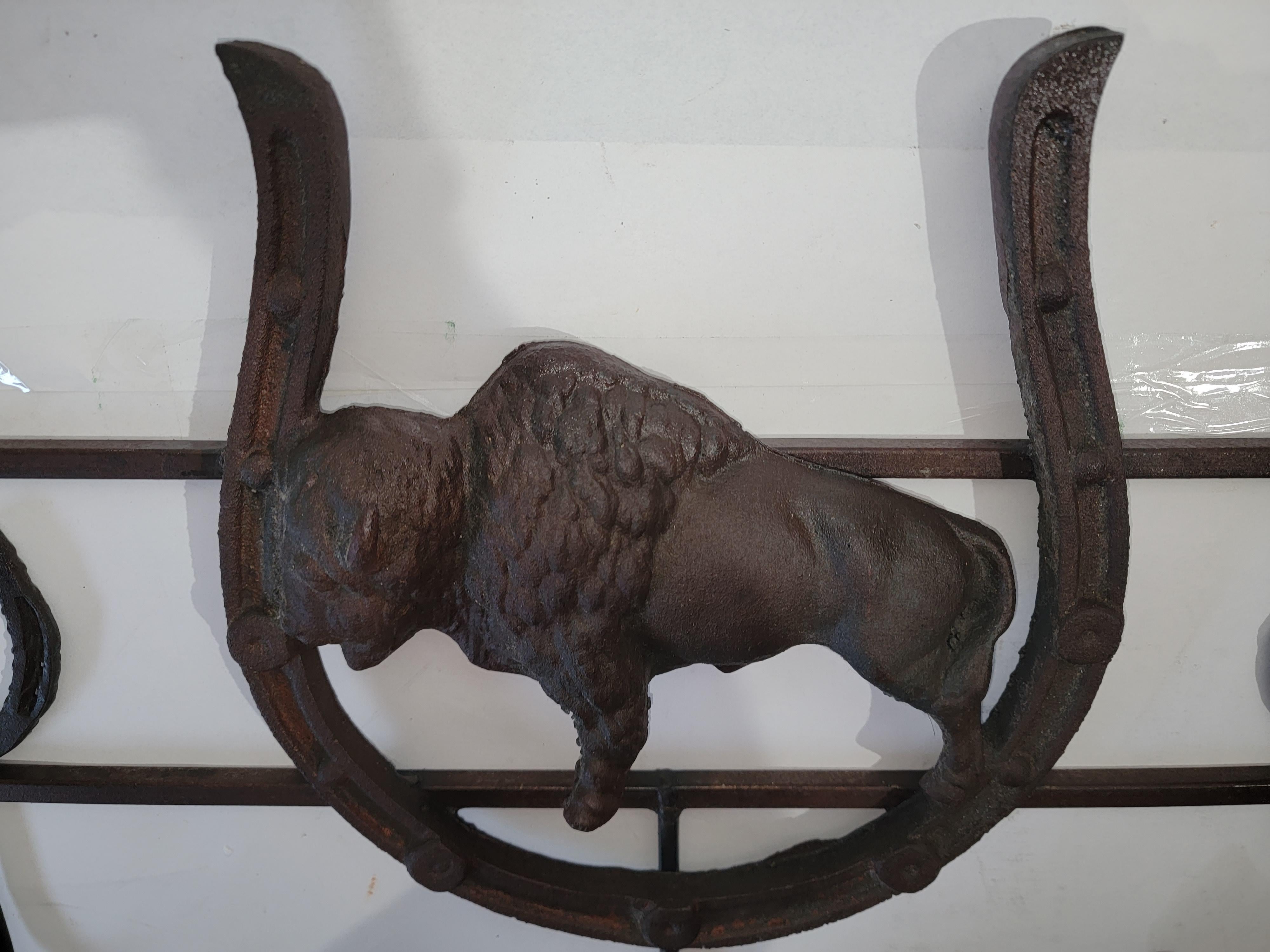 Country Buffalo Hat and Coat Wall Rack