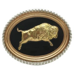 Buffalo Horn/Gold Ring with Diamond/Enamel Keri Ataumbi of Ataumbi Metals