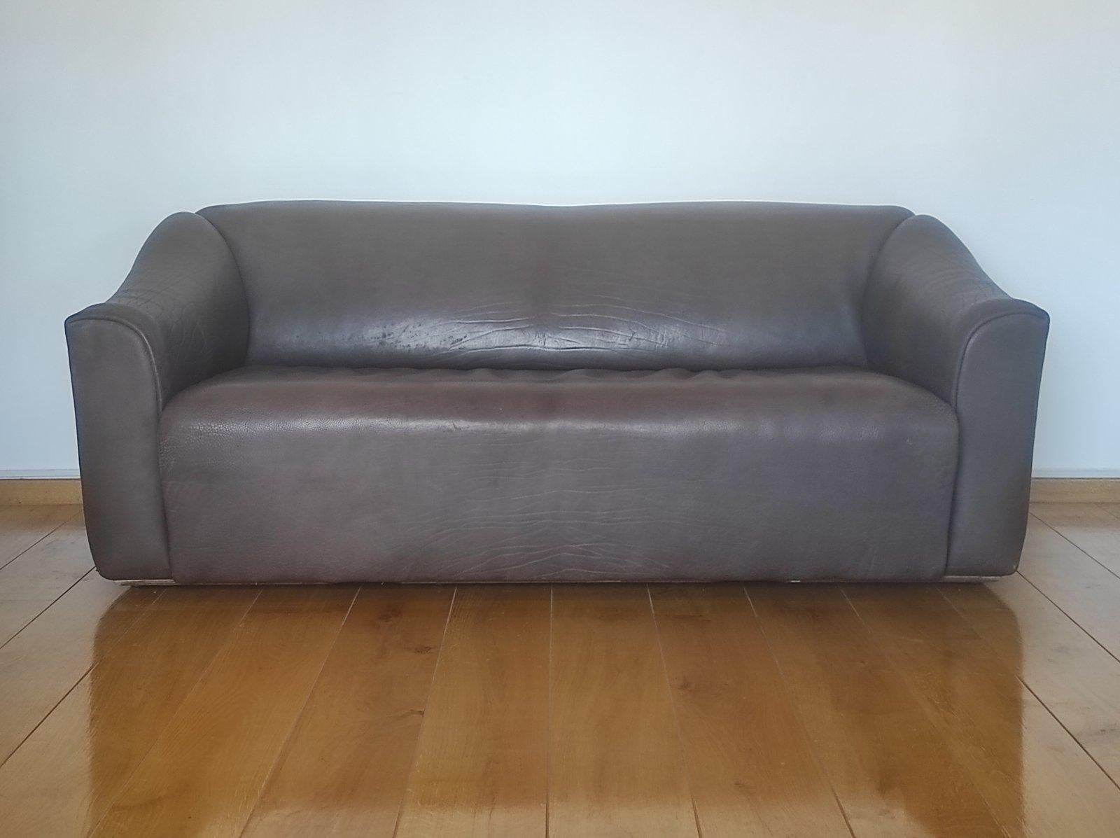 Canapé DS 47 en cuir de buffle par De Sede 1960s en vente 5