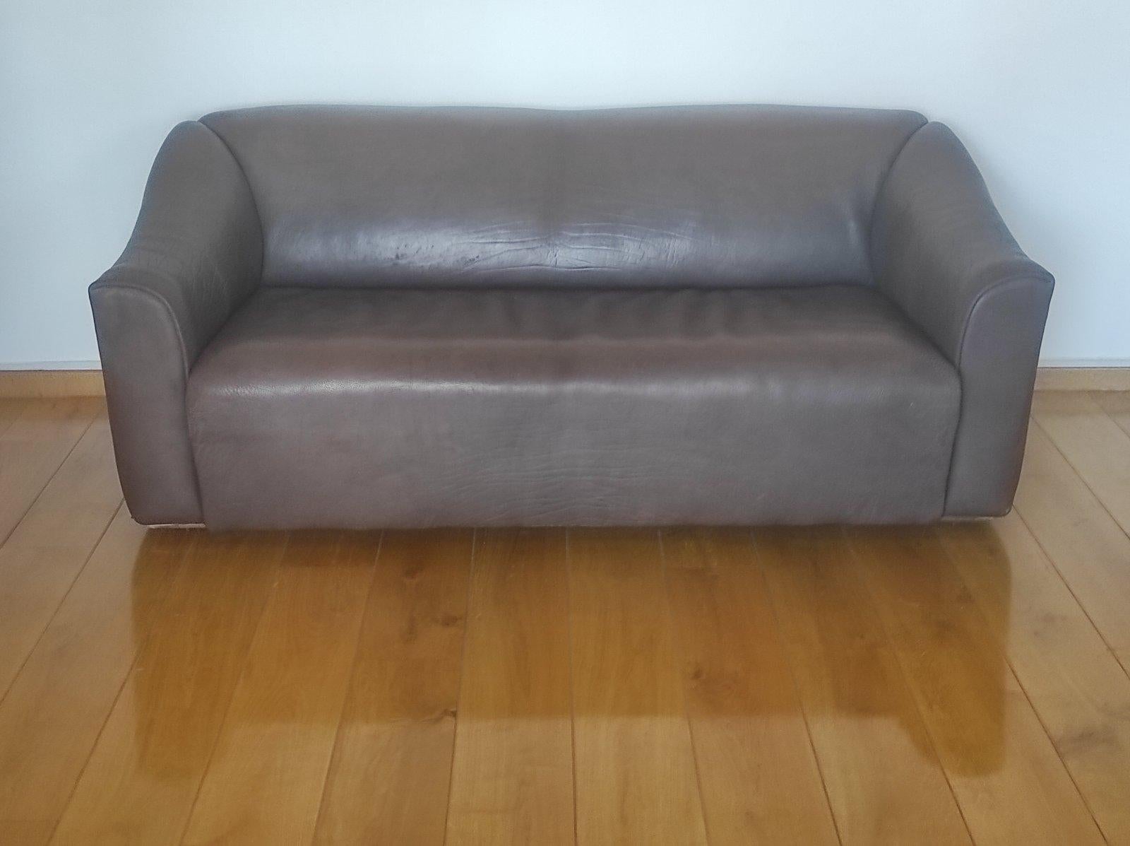 Canapé DS47 en cuir de buffle par De Sede Suisse années 1960