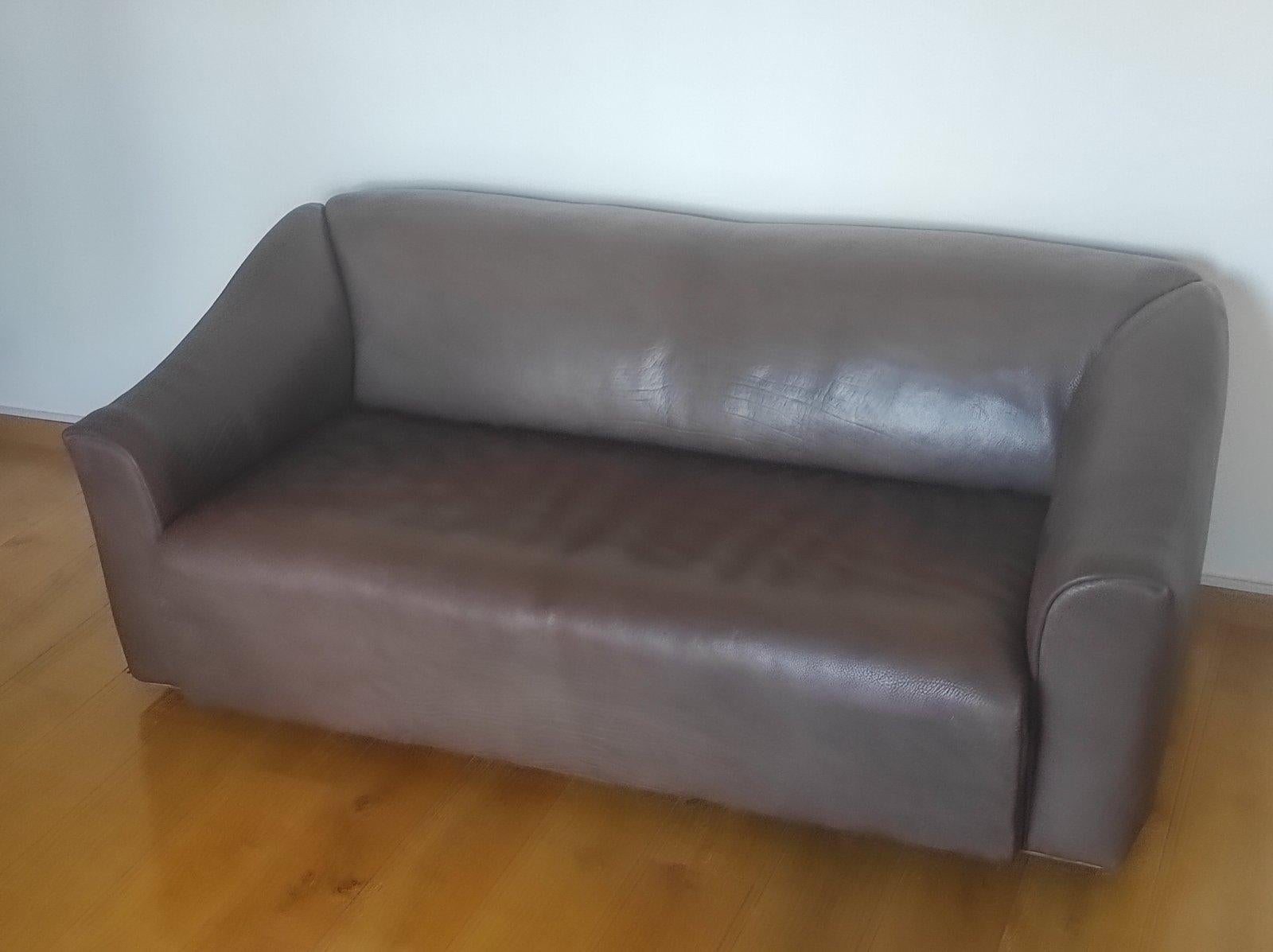 Mid-Century Modern Canapé DS 47 en cuir de buffle par De Sede 1960s en vente