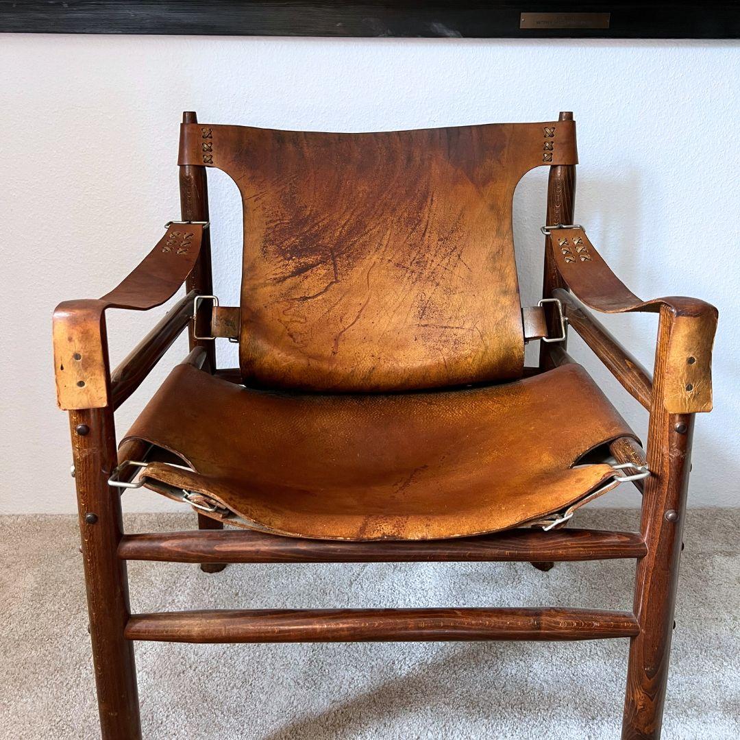 Safari-Sessel aus Büffelleder (Skandinavische Moderne) im Angebot