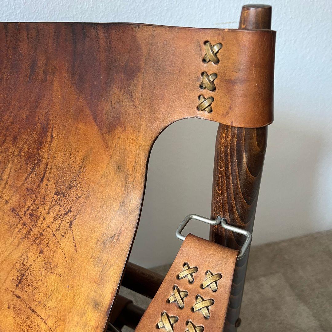Safari-Sessel aus Büffelleder (Ende des 20. Jahrhunderts) im Angebot