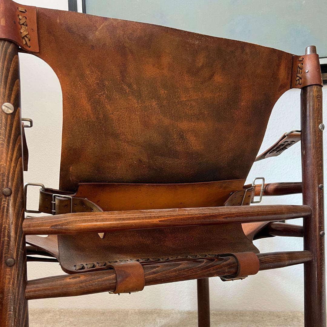 Safari-Sessel aus Büffelleder im Angebot 2