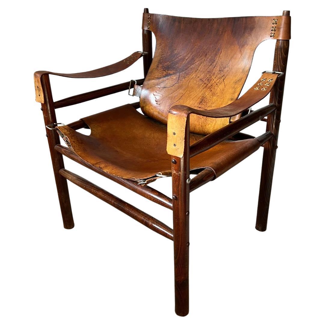 Safari-Sessel aus Büffelleder im Angebot