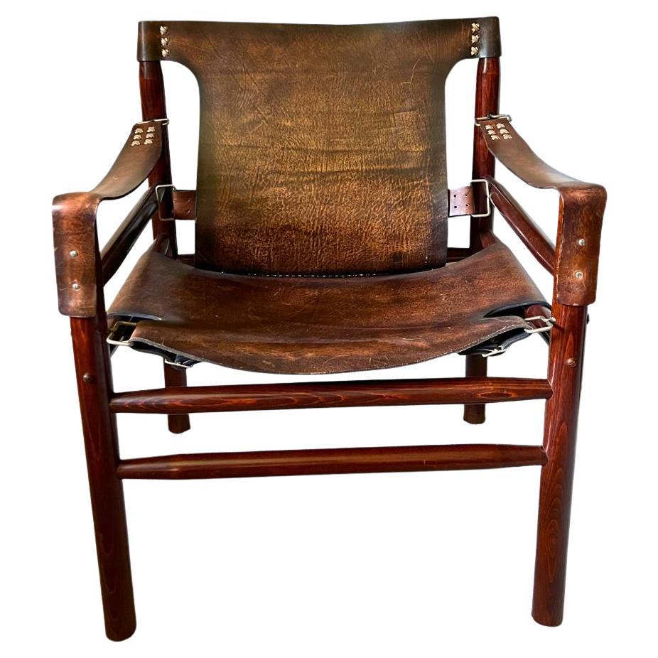 Fauteuil Safari en cuir de buffle