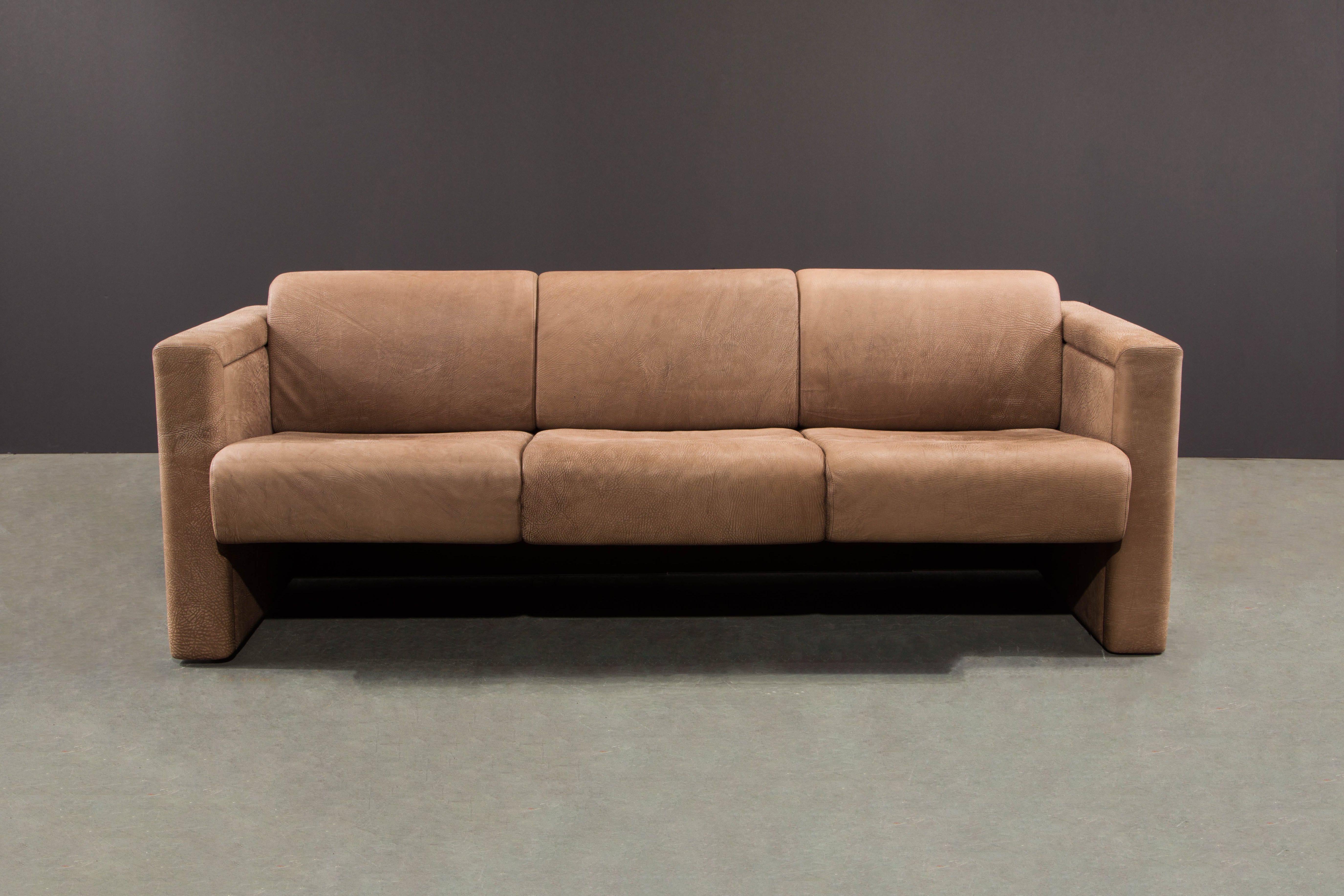 Buffalo Sofa aus Leder von Robert und Trix Haussmann für Knoll, ca. 1988, signiert (Moderne) im Angebot