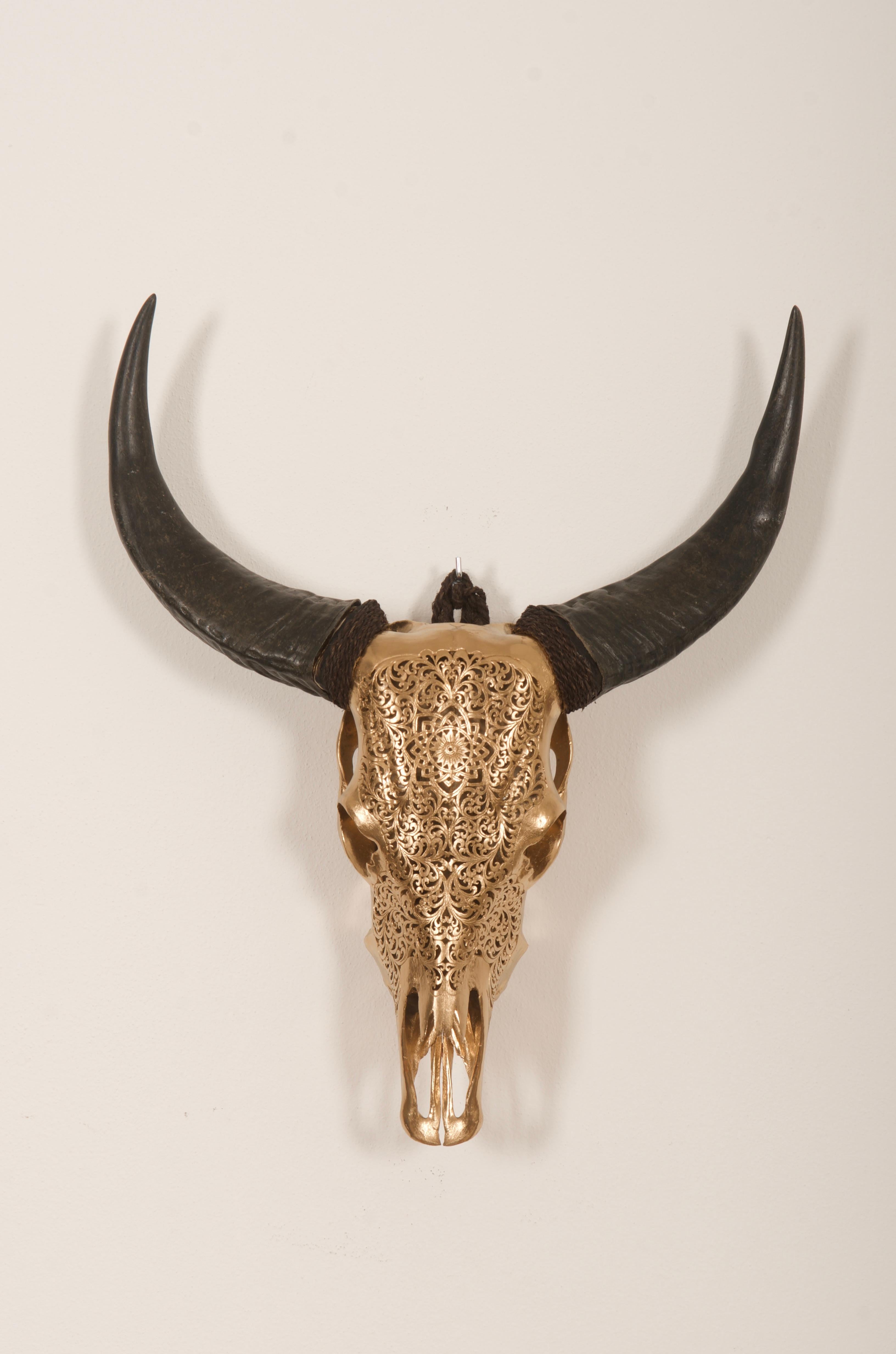 This carved skull is a stunning home décor object that enlivens any home or restaurant. 
More than just a spiritual and cultural piece of art. 
Dimensions:
Length 70cm
Width 56cm.