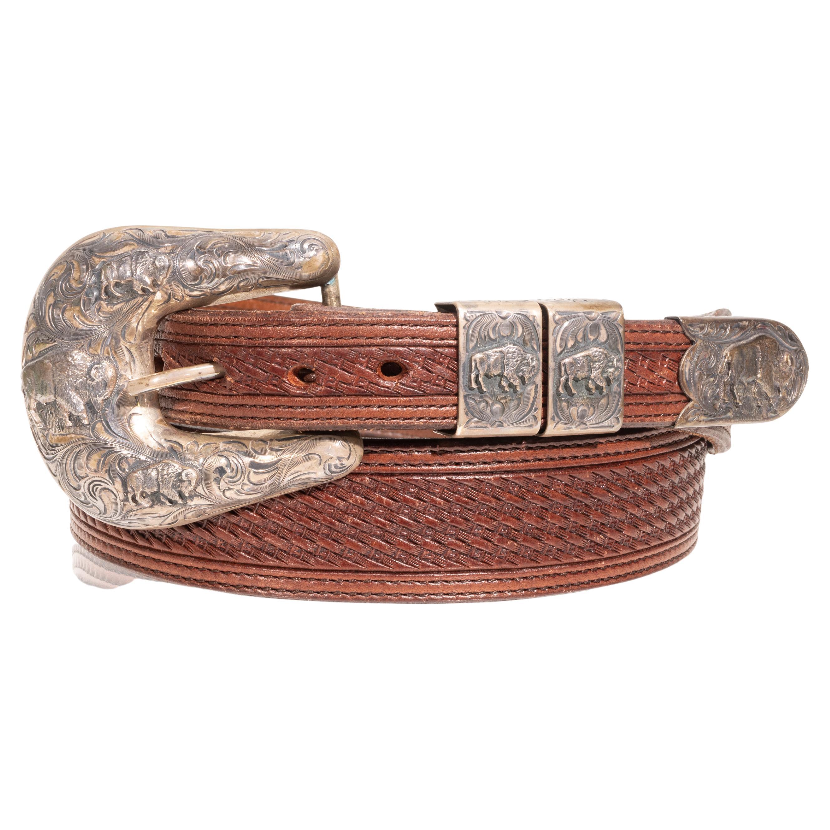 Boucle en sterling de Buffalo sur ceinture Vogt