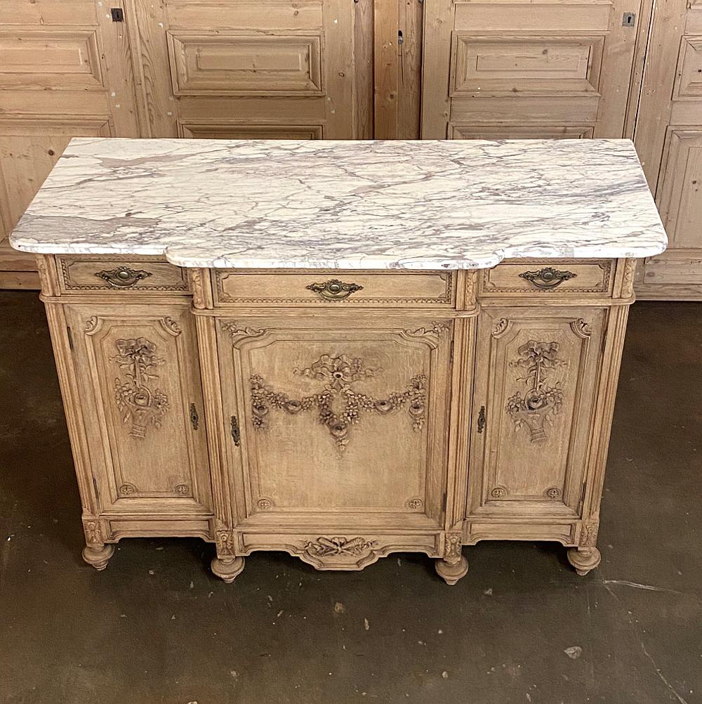 Late 19th Century Buffet, 19th Century French Louis XVI with Marble Top