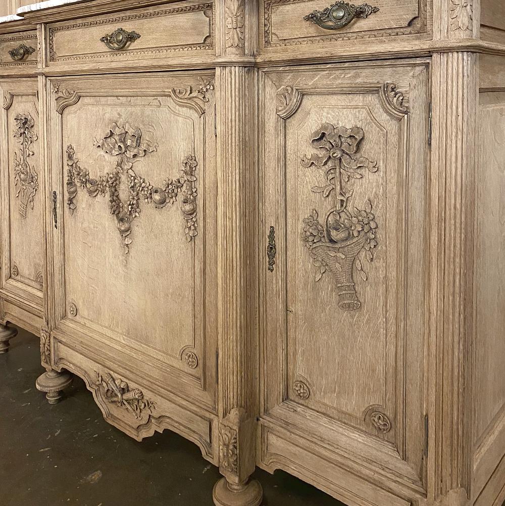 Bronze Buffet, 19th Century French Louis XVI with Marble Top