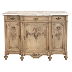 Buffet, 19th Century French Louis XVI with Marble Top