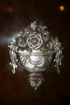 Buffet Art Deco 1920, Materials: Wood and silver plated bronze, France
