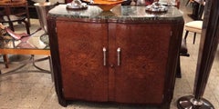 Buffet Art Deco 1920, Materials: Wood and Silver Plated Bronze, France