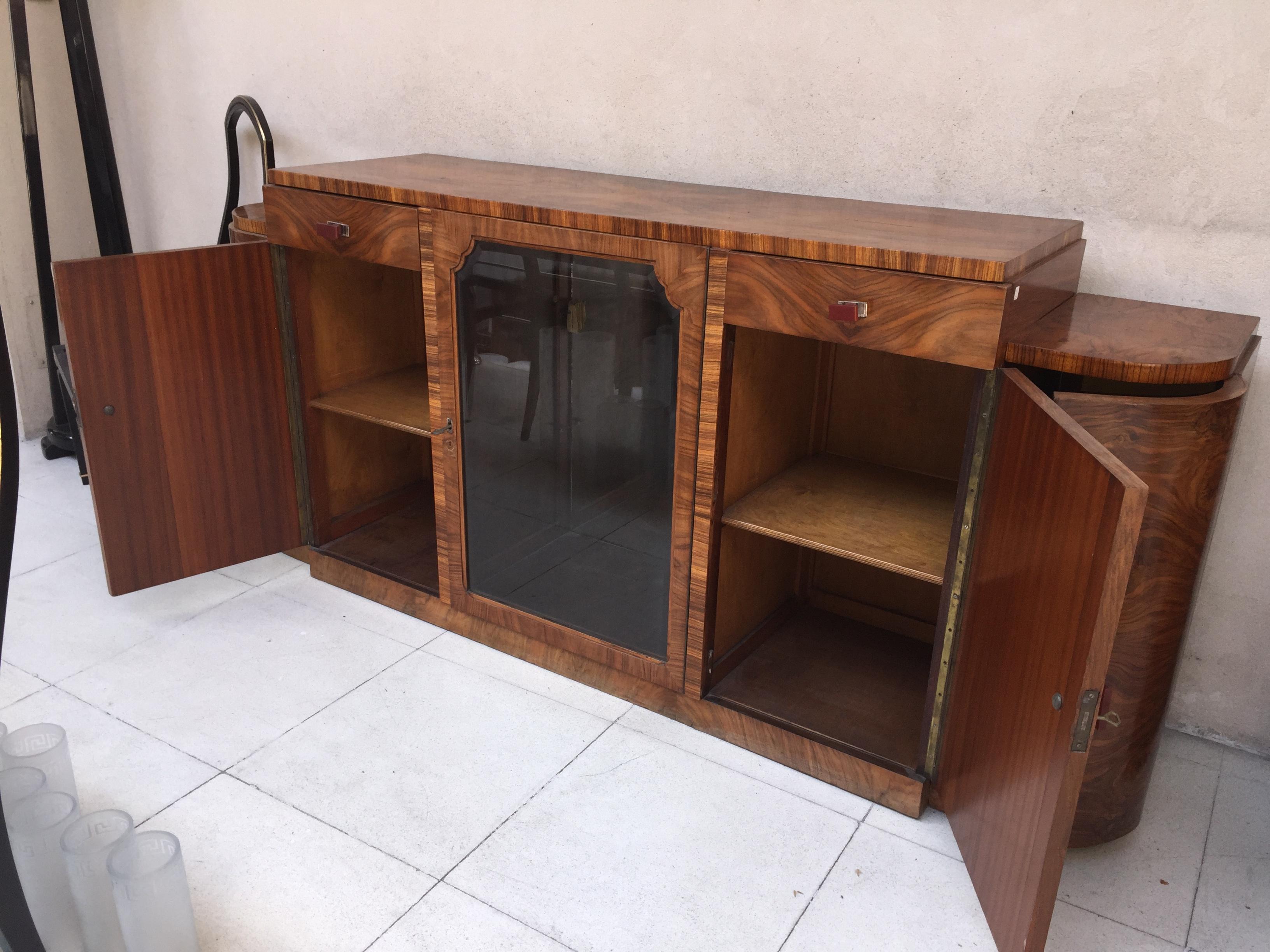French Buffet Art Deco in Wood, France 1920 For Sale