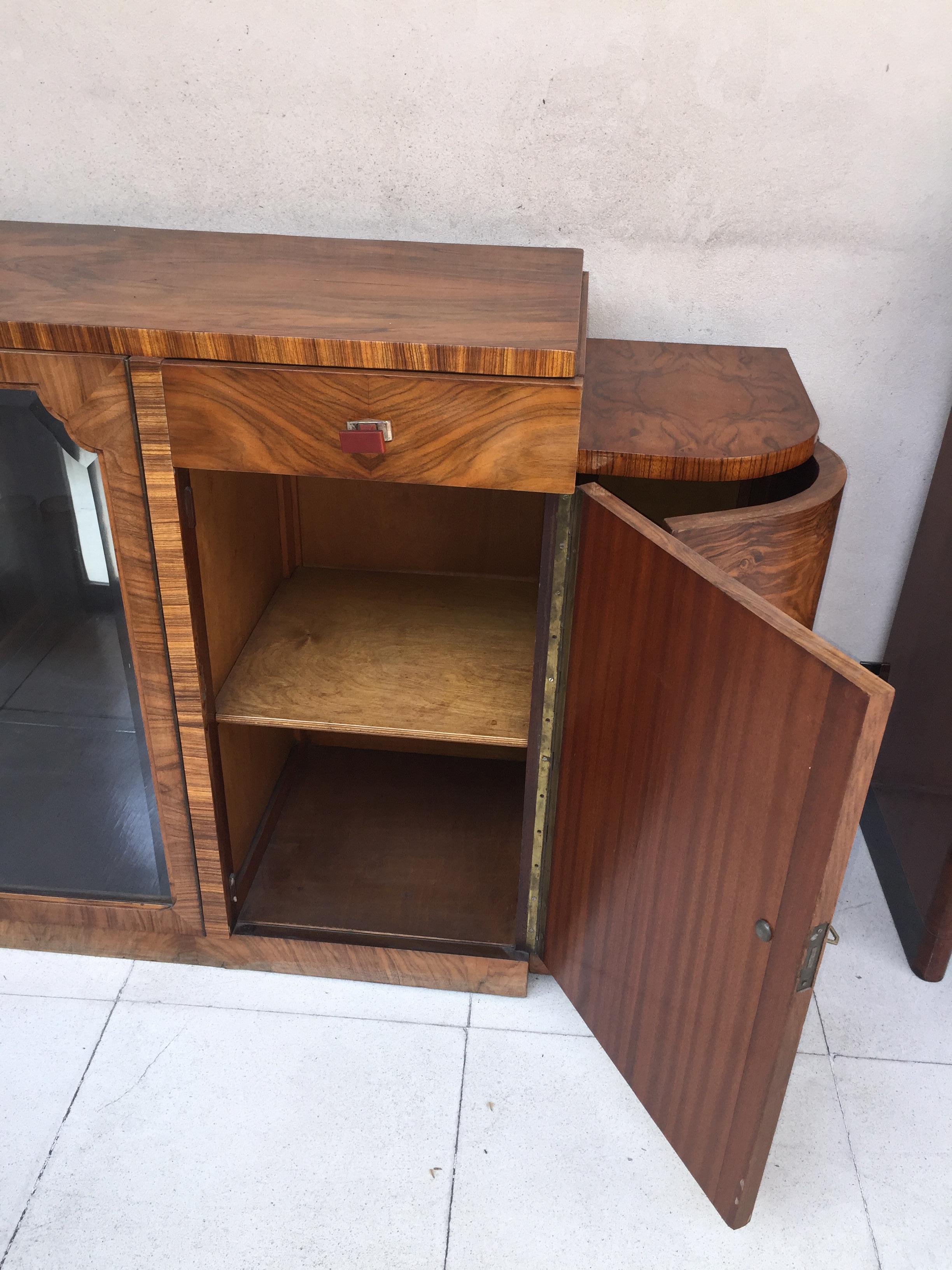 Buffet Art Deco in Wood, France 1920 In Good Condition For Sale In Ciudad Autónoma Buenos Aires, C