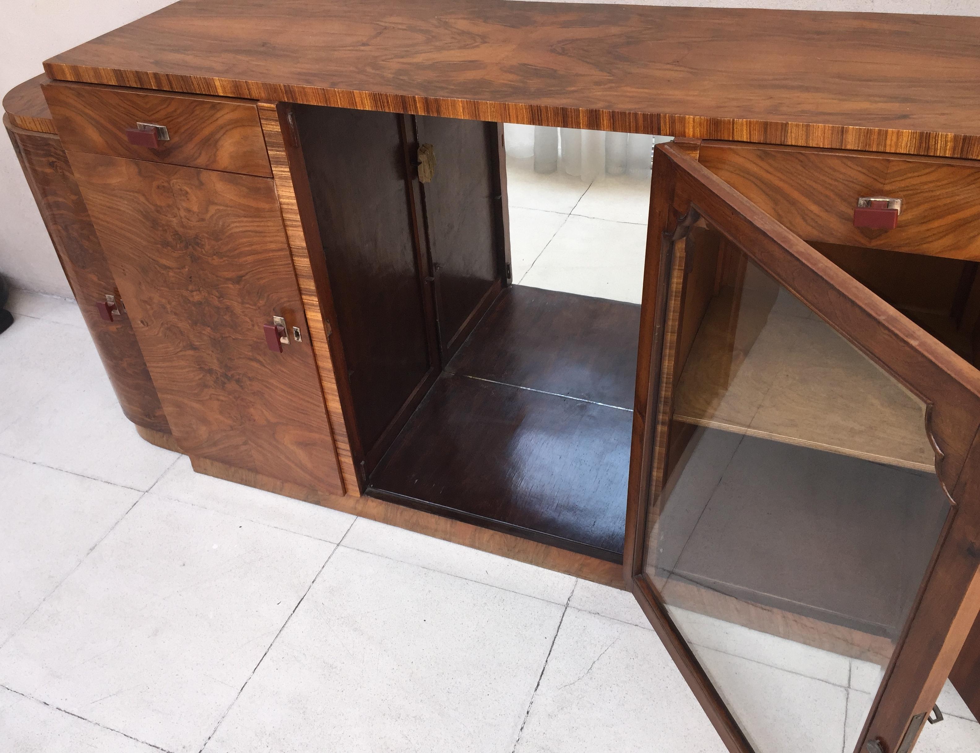 Early 20th Century Buffet Art Deco in Wood, France 1920 For Sale
