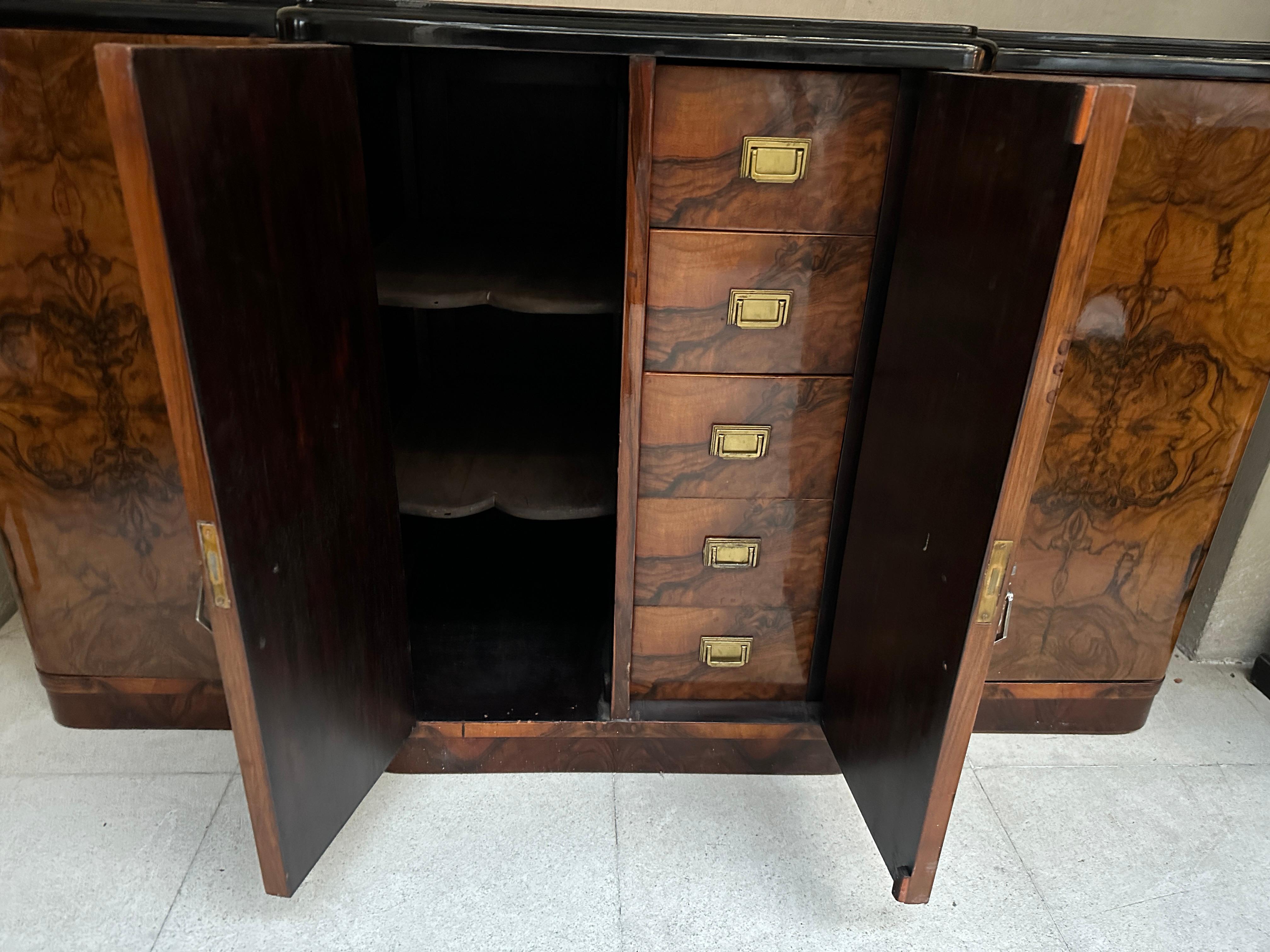 Buffet Art Déco in Wood con cassetti, Francia 1930 in vendita 8