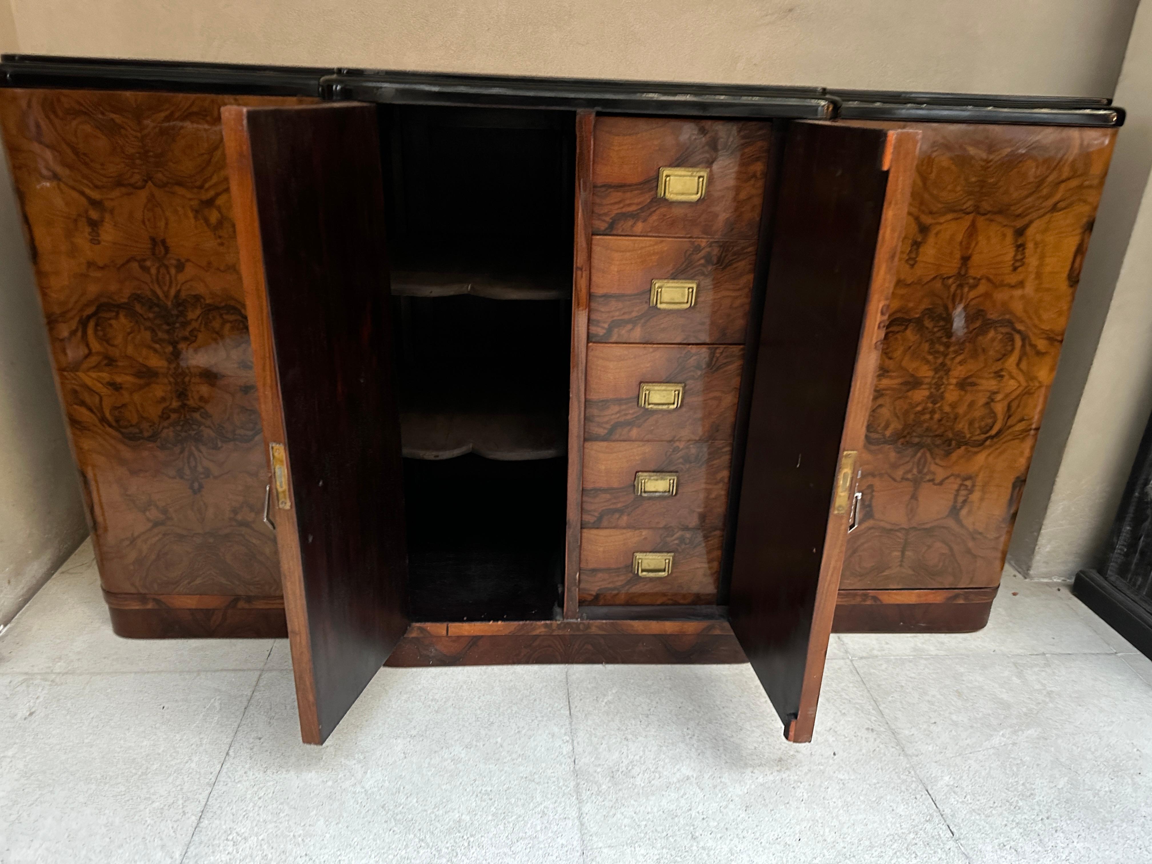 Buffet Art Déco in Wood con cassetti, Francia 1930 in vendita 9