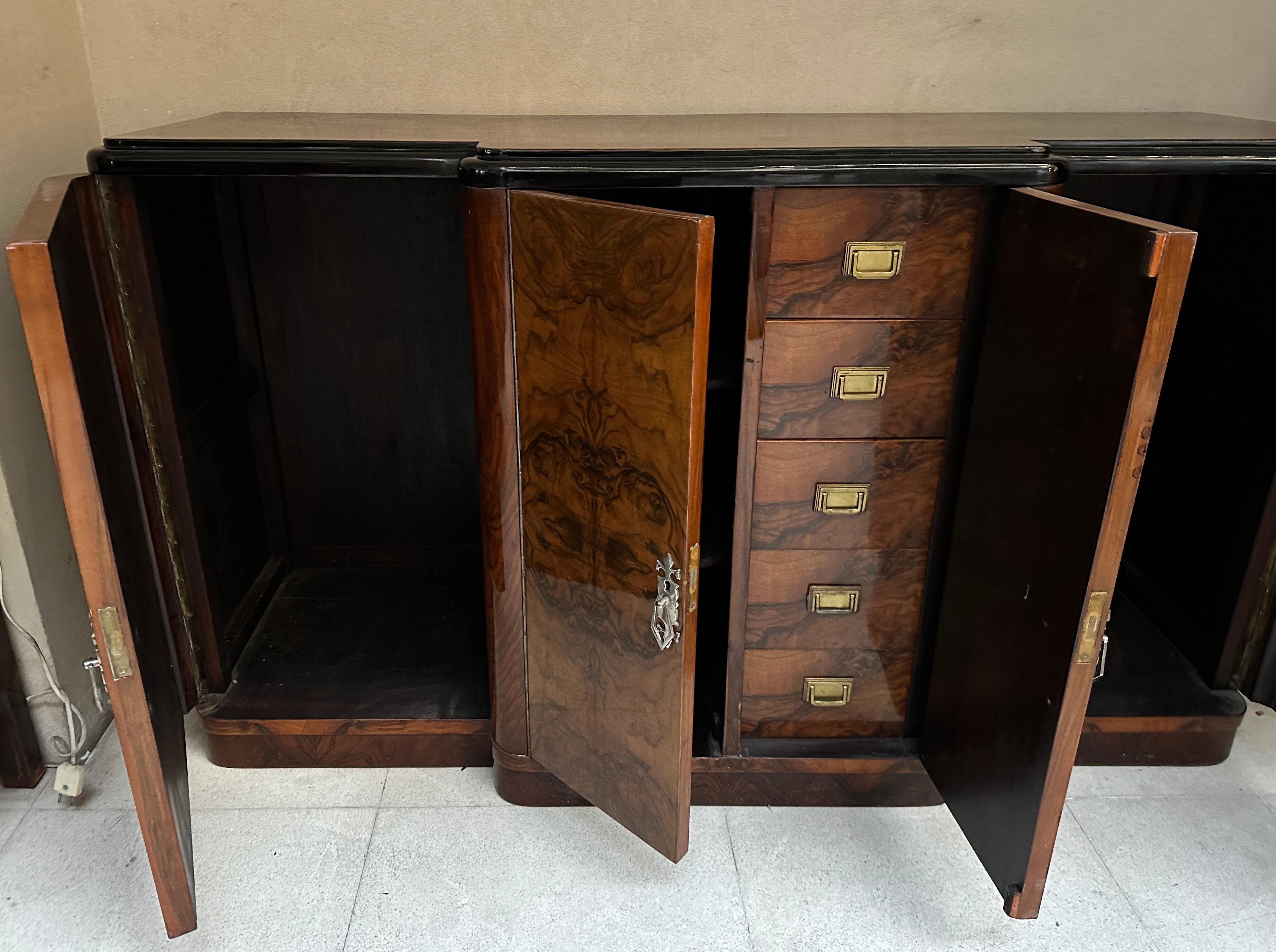 Buffet Art Déco in Wood con cassetti, Francia 1930 in vendita 12
