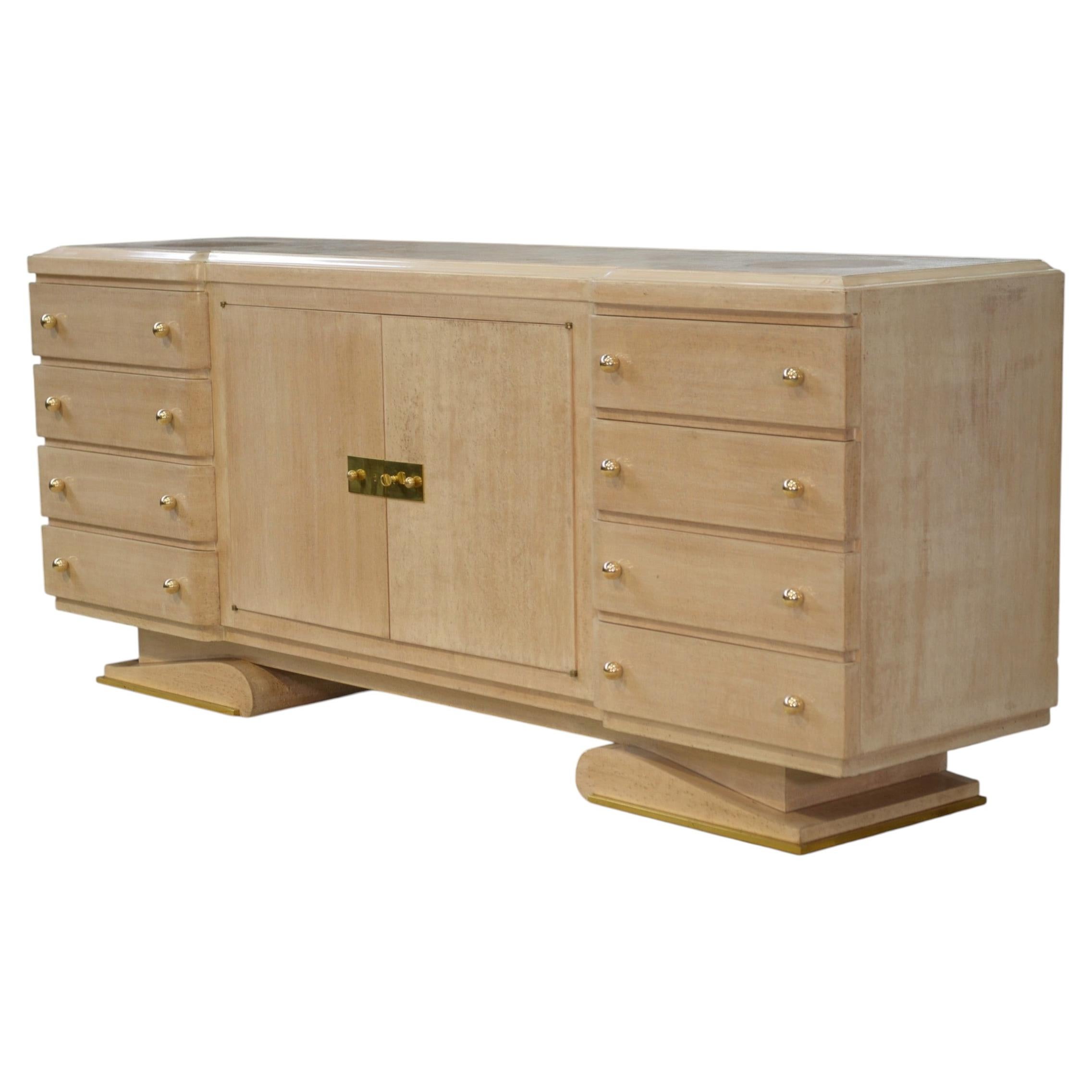 Buffet Art Déco moderniste signé Pechon (MOF 1941) pour le décorateur Pebreuil For Sale