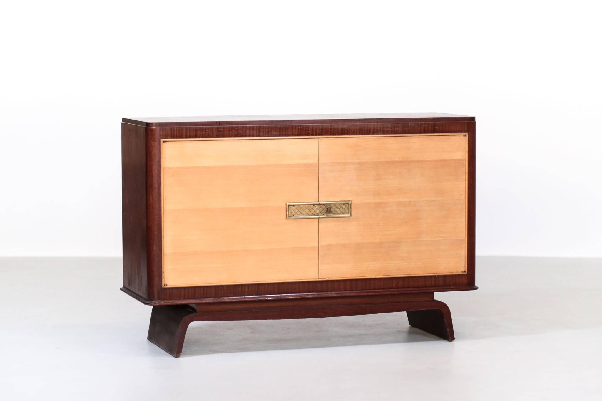 Mahogany Buffet Attributed to Jean Desnos, Art Deco, 1940s