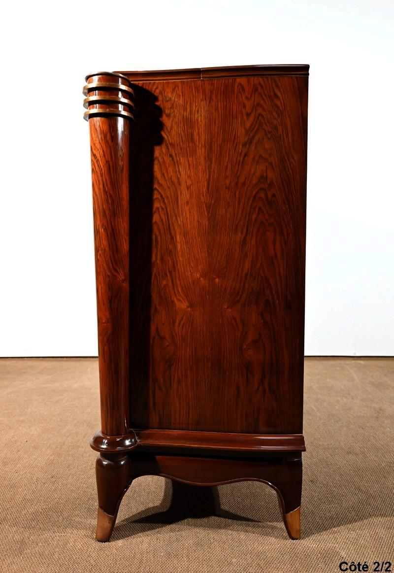 Precious Wood Bar Buffet attributed to J.Leleu, Art Deco – 1940 For Sale 6