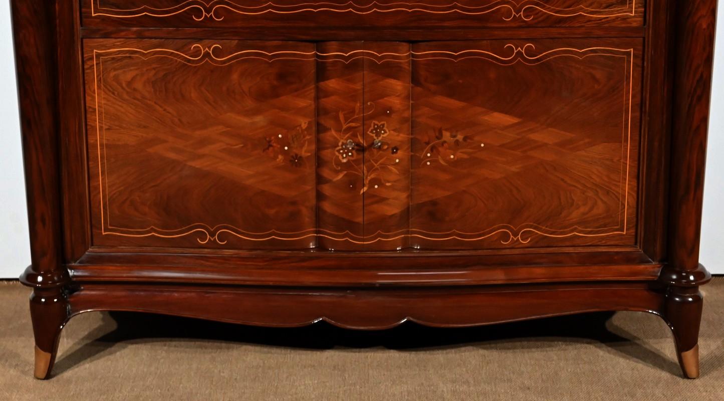Precious Wood Bar Buffet attributed to J.Leleu, Art Deco – 1940 For Sale 2