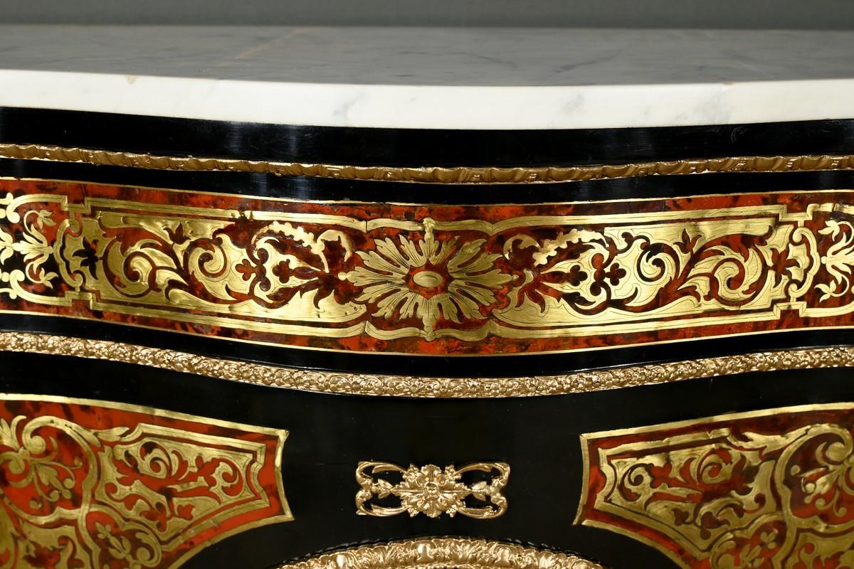 Aparador Boulle de madera de peral ennegrecida, época de Napoleón III - Mediados del siglo XIX en venta 7