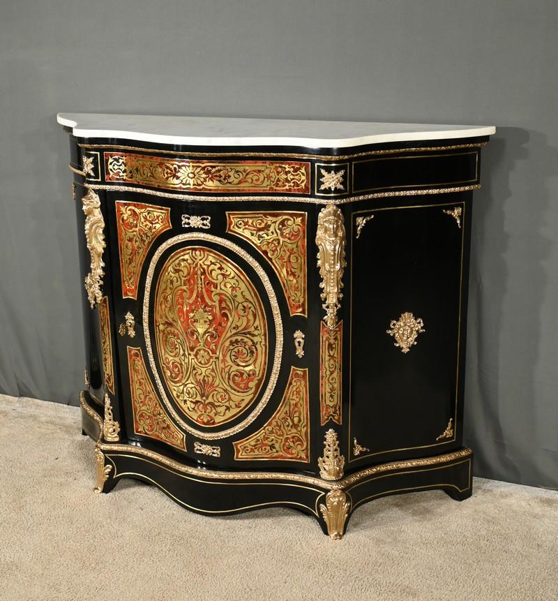 Aparador Boulle de madera de peral ennegrecida, época de Napoleón III - Mediados del siglo XIX Francés en venta