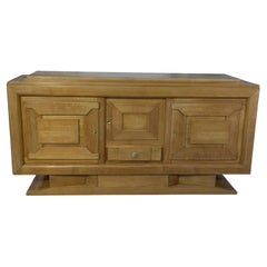 Buffet brutaliste Art déco en chêne style Charles Dudouyt / Gaston Poisson 1930