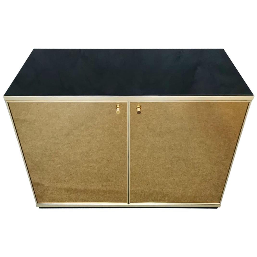 Buffet Brass and Mirror by Renato Zevi, Italy, 1970s at 1stDibs