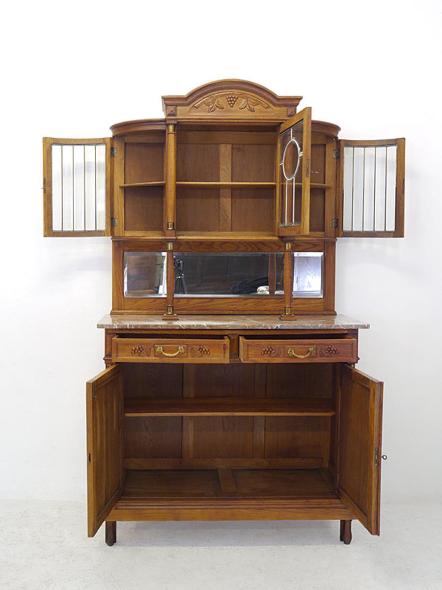 Buffet Cabinet Kitchen Cabinet Antique, 1920s Made of Solid Oak In Good Condition In Senden, NRW