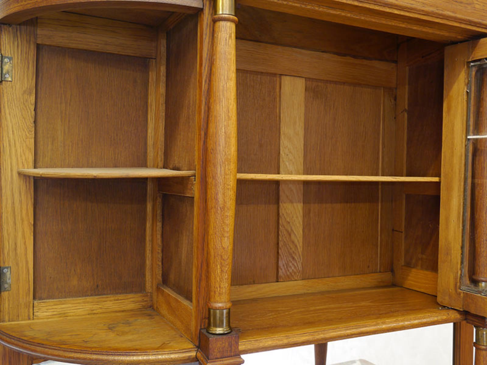 Early 20th Century Buffet Cabinet Kitchen Cabinet Antique, 1920s Made of Solid Oak