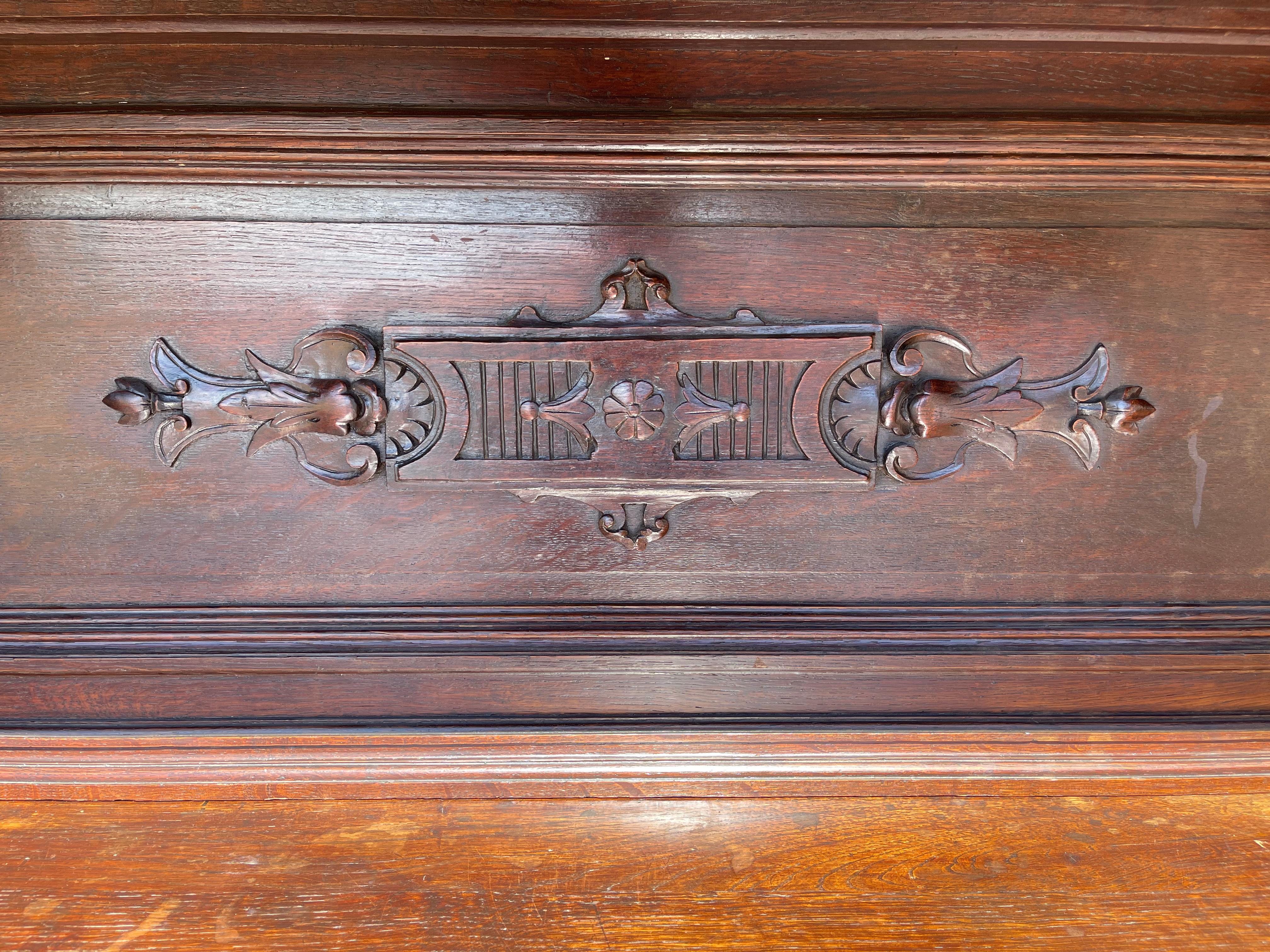 19th Century, Renaissance Style Oak Hunting Buffet Richly Carved For Sale 7
