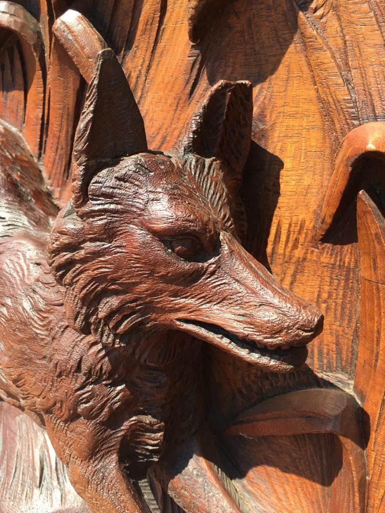 19th Century, Carved Walnut Hunting Buffet For Sale 8