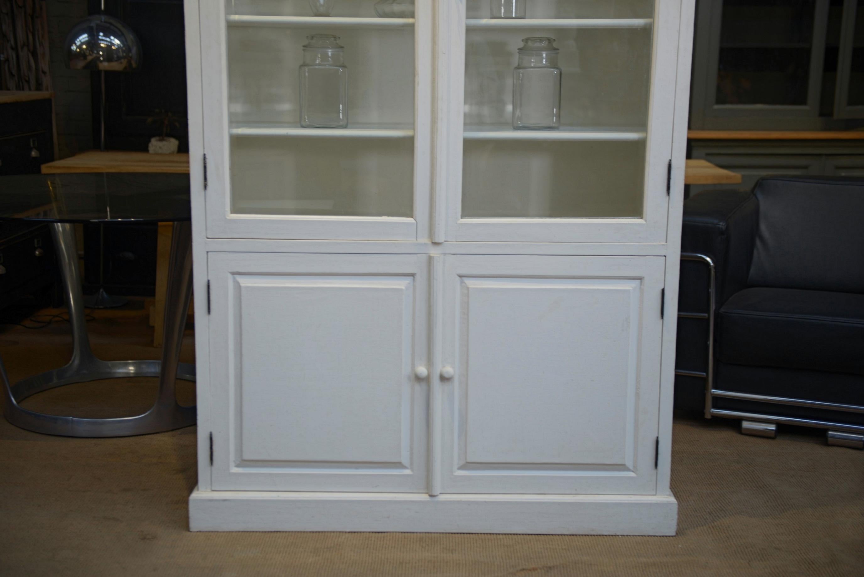 Buffet deux corps blanc 1960 en vente 5