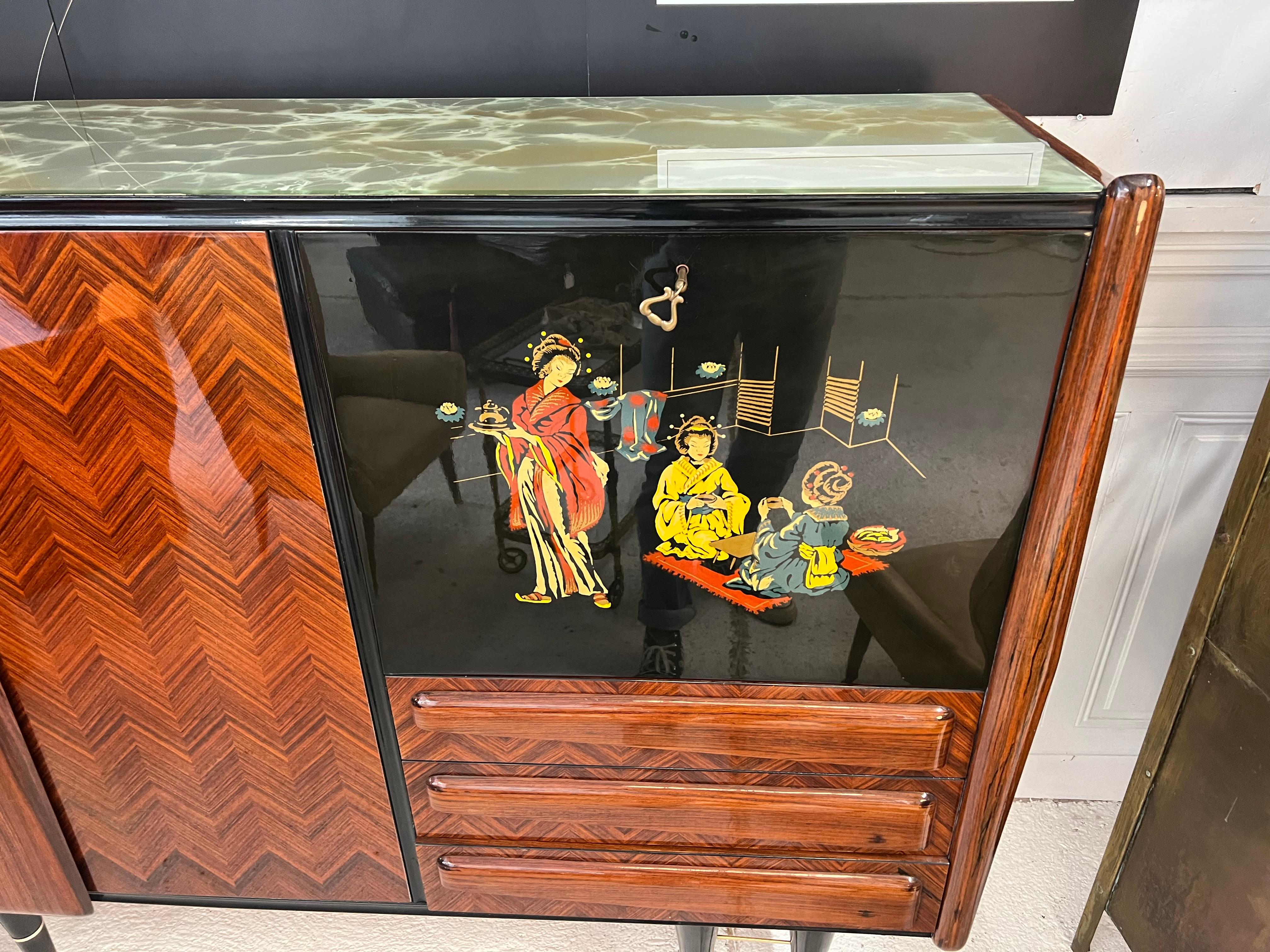 Buffet Dry Bar , Italy 1950’s In Good Condition For Sale In PÉZENAS, FR