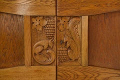 Buffet en chêne massif Art déco par Henri Bonjour 1930's