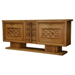 Buffet en chêne par Charles Dudouyt 1940's