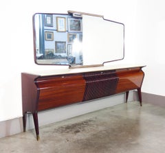 Buffet enfilade con specchio, design Osvaldo BORSANI. Italia, Anni 50