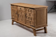 Buffet in Carved Oak, France, 1950s